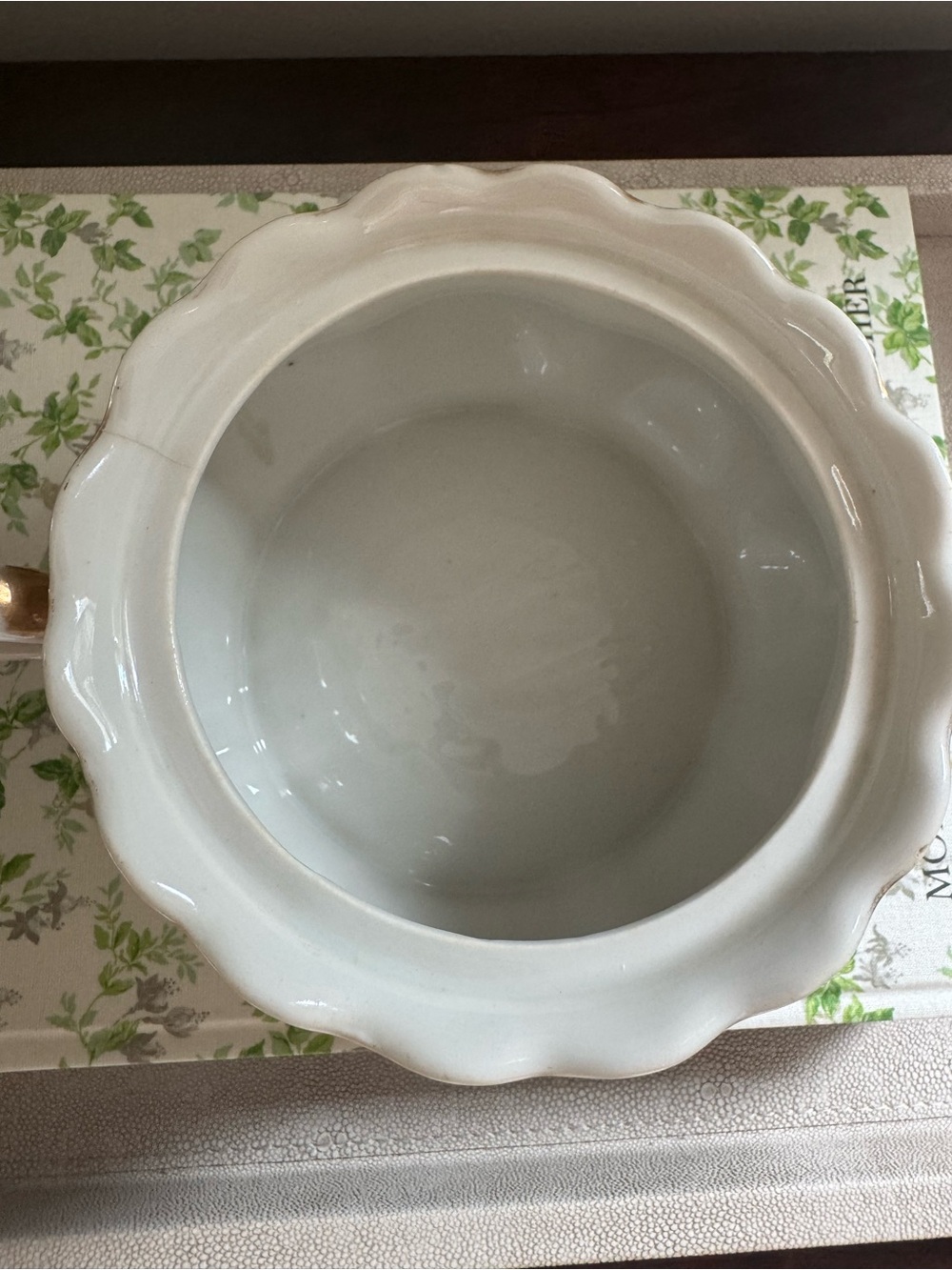 Antique Ebeling Reuss E&R Germany Lusterware Covered Sugar Bowl Pink Rose c.1910 - Picture 3 of 6